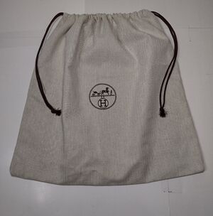 Here's Dust Elegant Cream Drawstring Bag